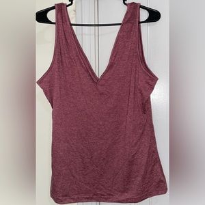 Amazon Burgundy V Neck Tank Top Size XL